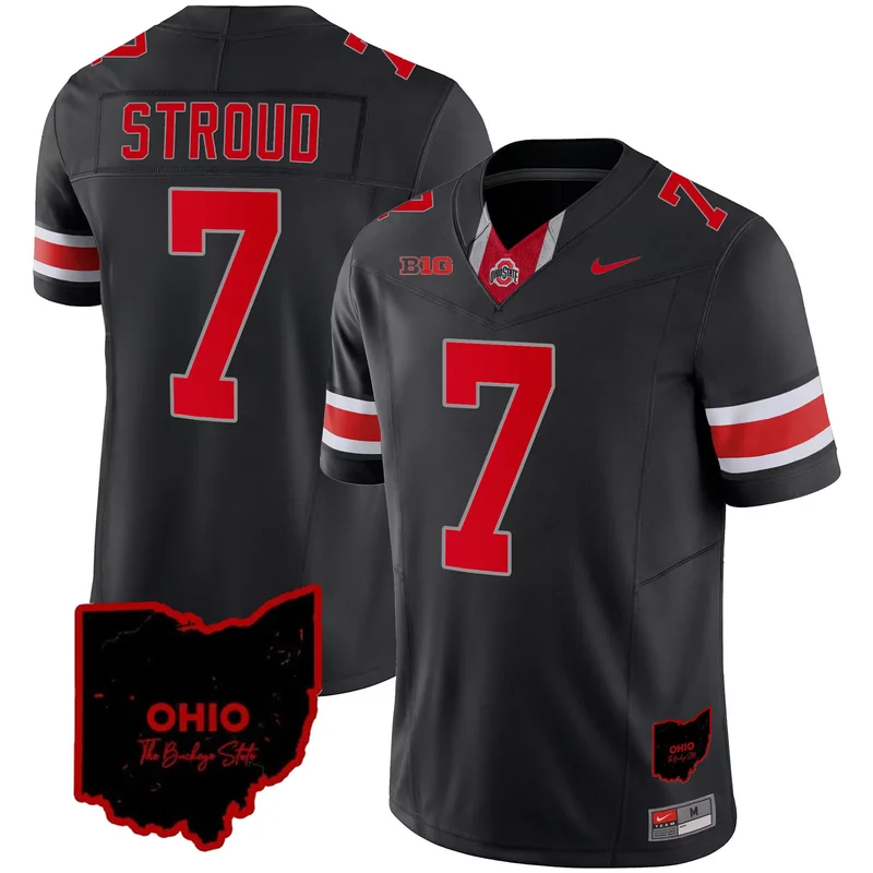 Black ohio state buckeyes 2023 gray Alternate custom jersey v2 stitched - Image 4