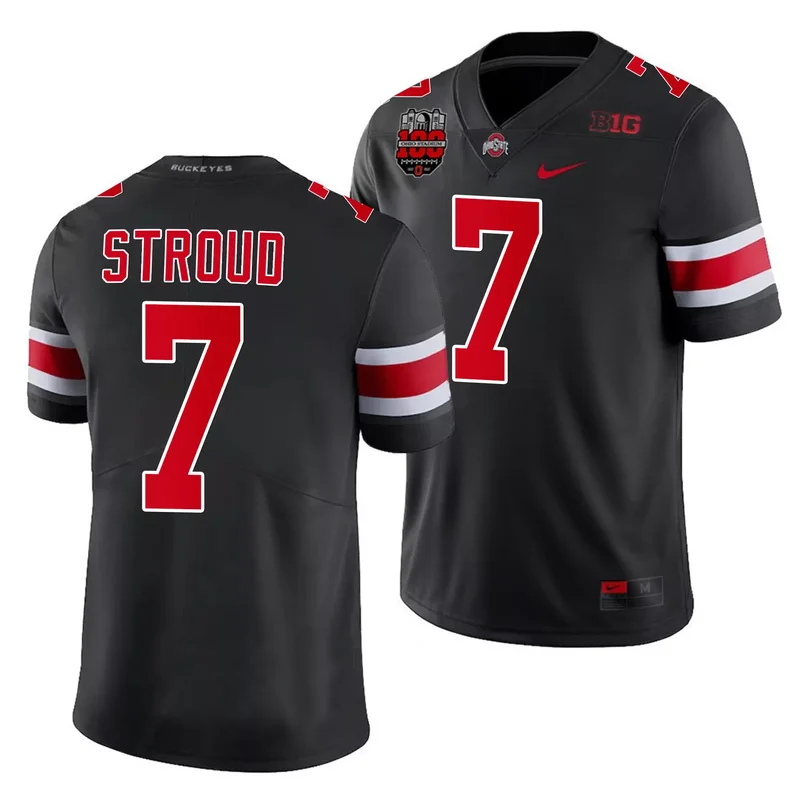 Black Kyle McCord ohio state buckeyes player jersey all stitched - Image 2