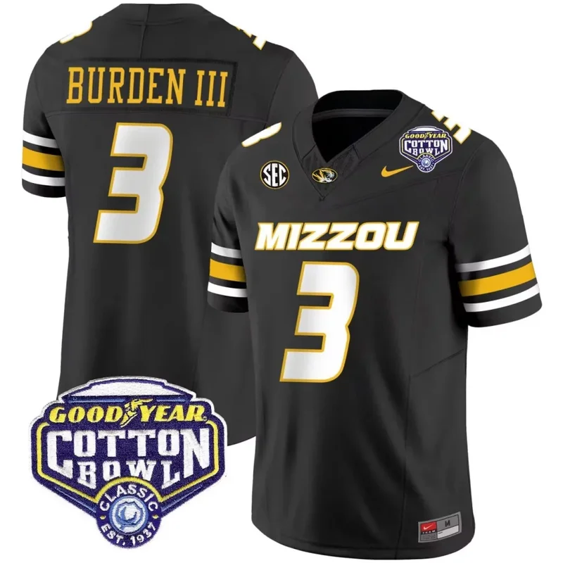 Black Cody Schrader Missouri Tigers Black Jersey - Image 5