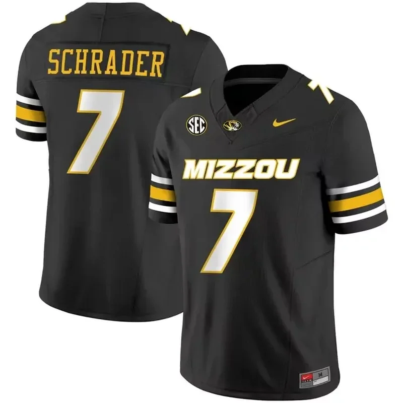 Black Cody Schrader Missouri Tigers Black Jersey