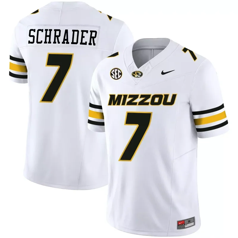 Black Cody Schrader Missouri Tigers Black Jersey - Image 4
