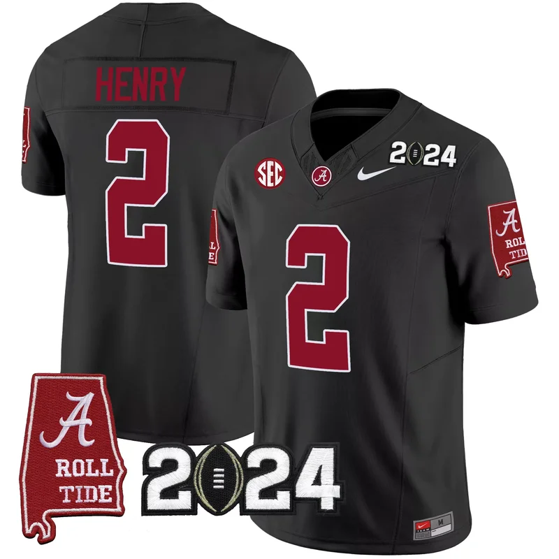 Gray SEC Map alabama crimson tide 2023 custom jersey all stitched - Image 2