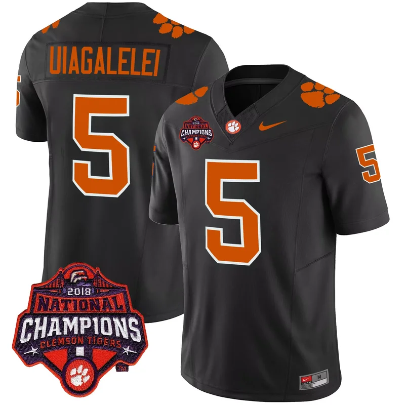 Black DJ Uiagalelei clemson tigers jersey all stitched