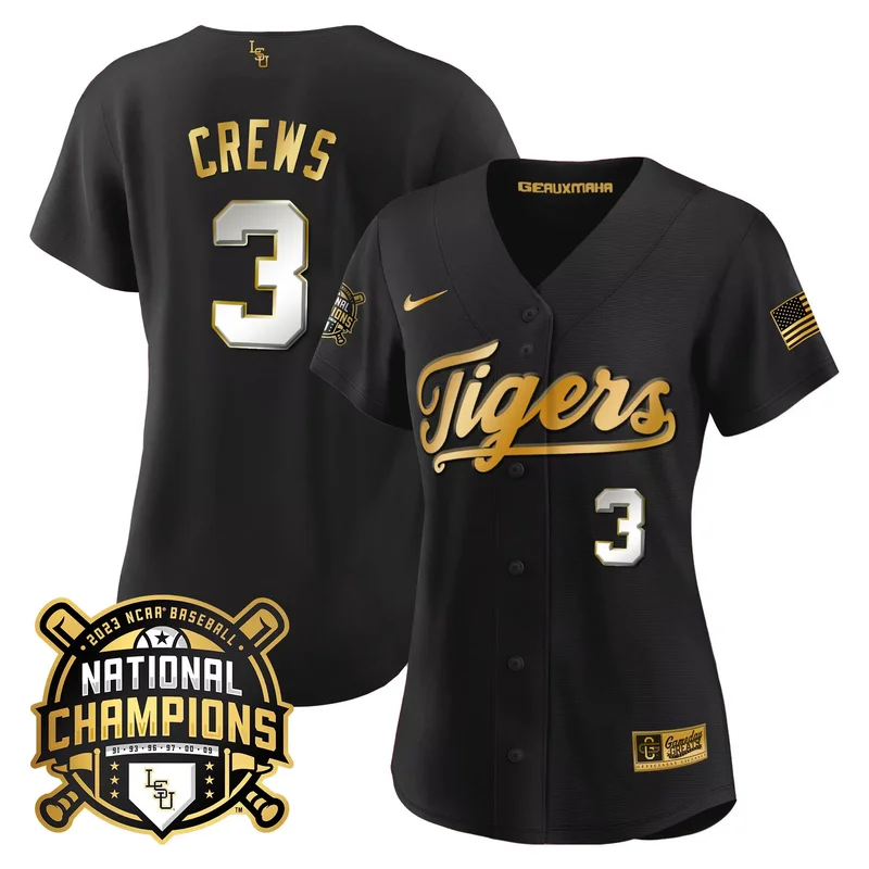 Gold Tre Morgan lsu tigers 2023 national champions Gold cool jersey all stitched - Image 2