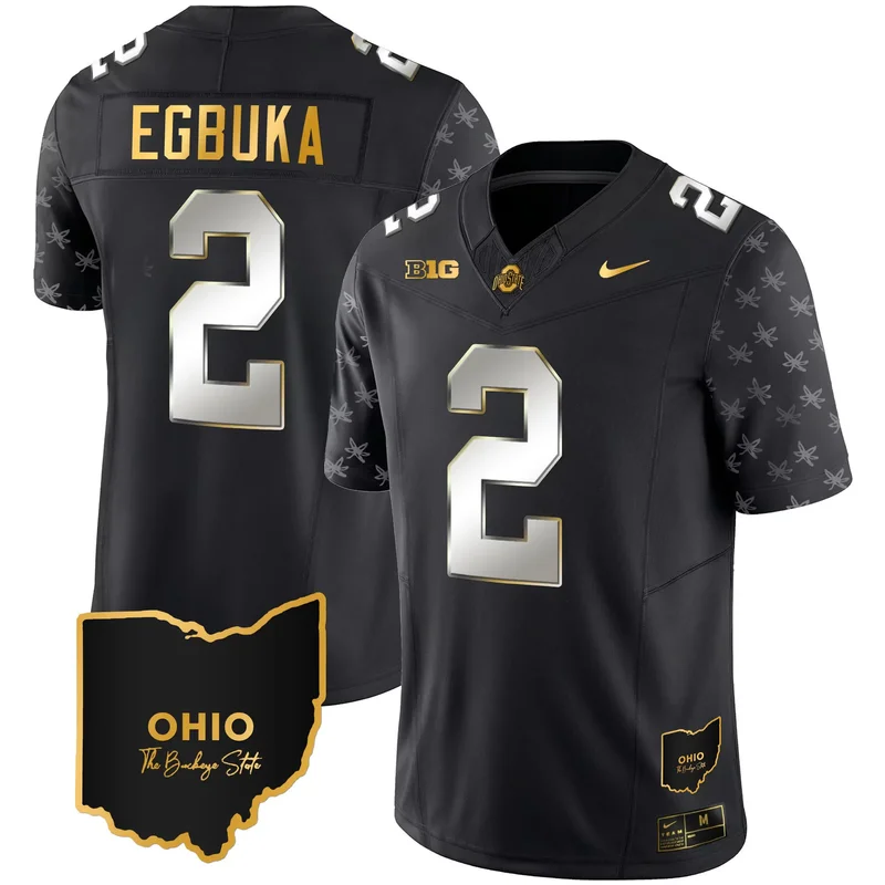 Black Gold TreVeyon Henderson ohio state buckeyes Gold jersey all stitched - Image 3