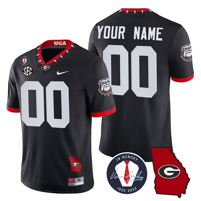 Black Kenny McIntosh georgia bulldogs 2023 champions jersey all stitched - Image 4