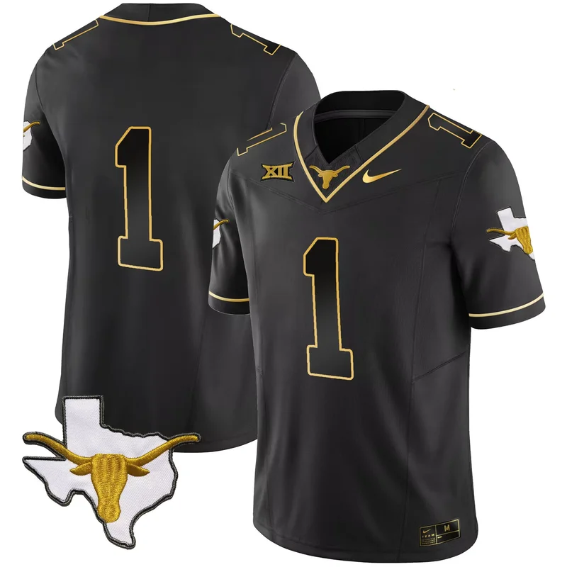 Inverted Quinn Ewers texas longhorns jersey v2 all stitched - Image 3