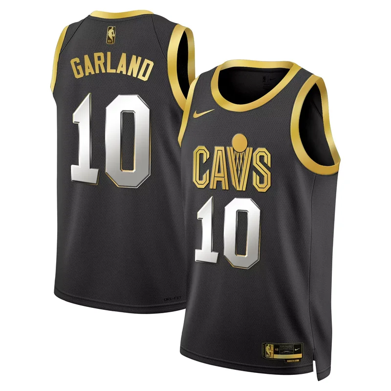Black Gold Darius Garland cleveland cavaliers swingman jersey all stitched
