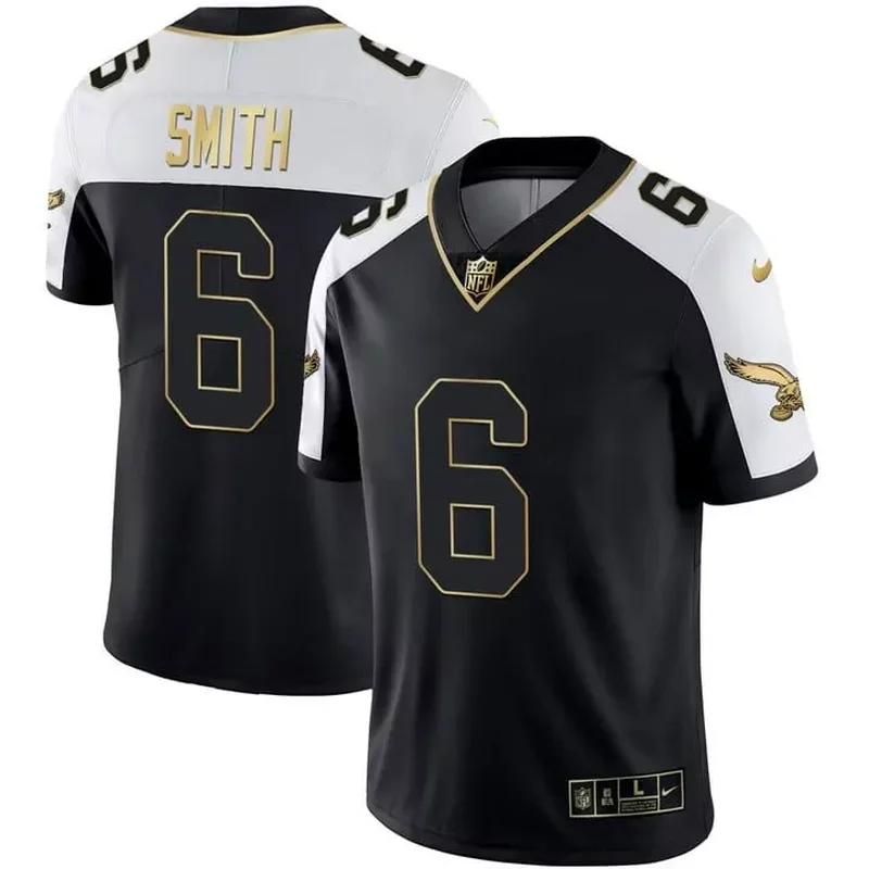 Black Gold DeVonta Smith philadelphia eagles Alternate kelly green Gold jersey all stitched