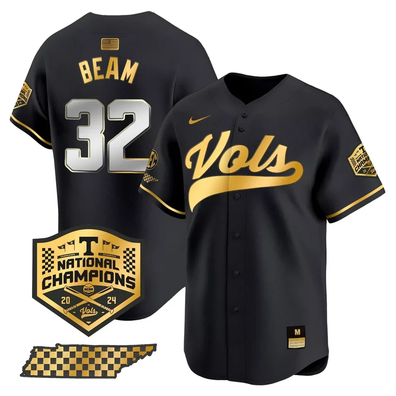 Black Dylan Dreiling tennessee volunteers 2024 champions jersey all stitched - Image 5