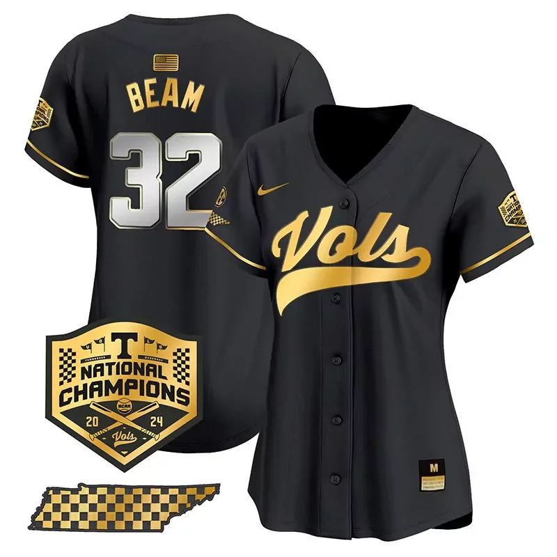 Black Dylan Dreiling tennessee volunteers 2024 champions jersey all stitched - Image 2