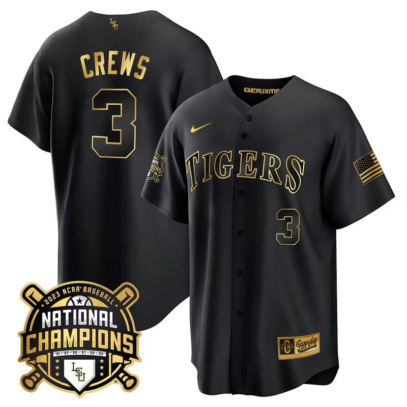 Gold Team lsu tigers 2023 national champions Gold cool jersey v2 all stitched - Image 4