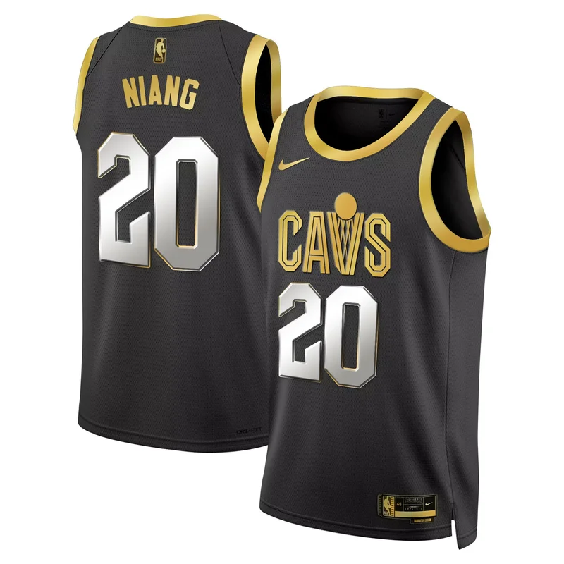 Black Gold Georges Niang cleveland cavaliers swingman jersey all stitched