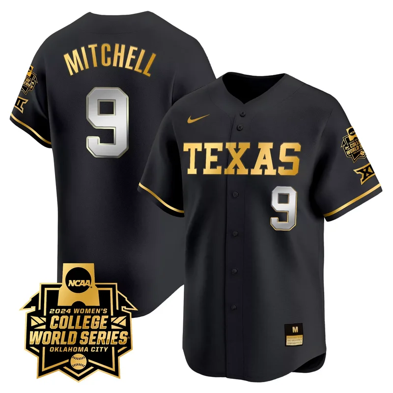Black Gold Katie Stewart texas longhorns college world series champions jersey v2 all stitched - Image 4