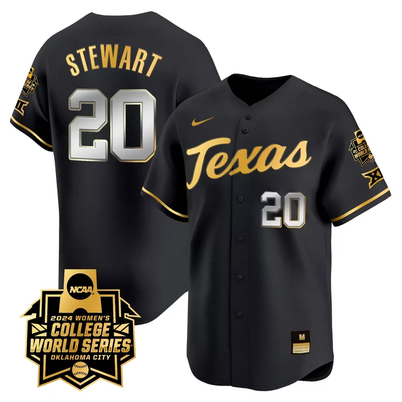 Black Gold Katie Stewart texas longhorns college world series champions jersey all stitched