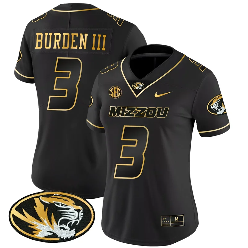 Gold Alternate Luther Burden III missouri tigers jersey all stitched - Image 4