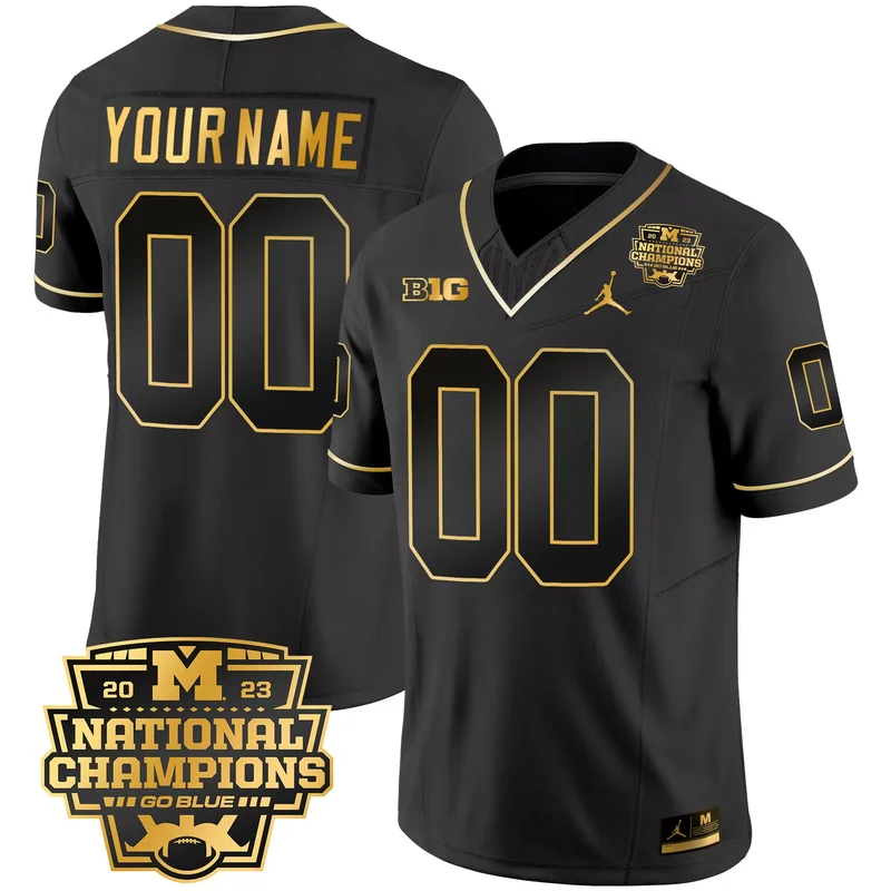 Alternate Blake Corum michigan wolverines 2023 national champions rose bowl patch jersey all stitched - Image 5