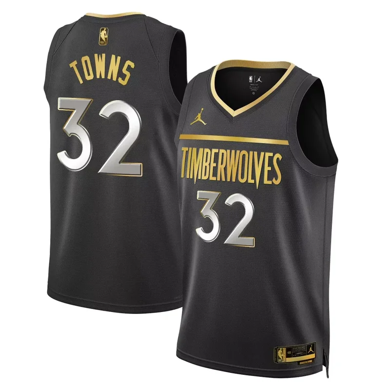 Black Gold Mike Conley Minnesota Timberwolves Swingman Jersey All Stitched - Image 2