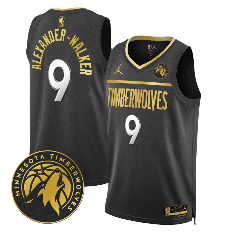 Black Gold Mike Conley Minnesota Timberwolves Swingman Jersey V2 All Stitched - Image 4