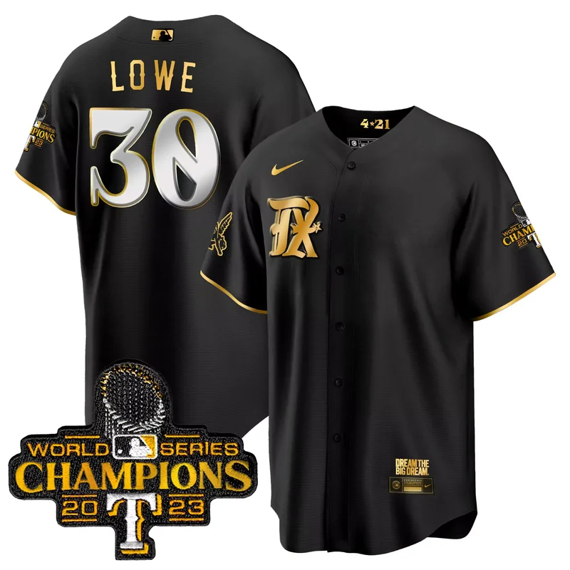 Black Gold Adolis Garcia texas rangers 2023 world series champions City connect flex Gold jersey all stitched - Image 5