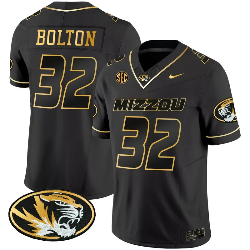 Black Gold Nick Bolton missouri tigers Gold jersey all stitched - Image 3