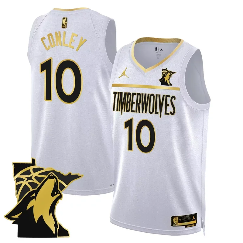 Black Gold Nickeil Alexander Walker Minnesota Timberwolves 2024 Baseball Jersey All Stitched - Image 5