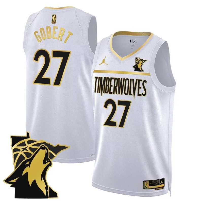 Black Gold Nickeil Alexander Walker Minnesota Timberwolves 2024 Baseball Jersey All Stitched - Image 4