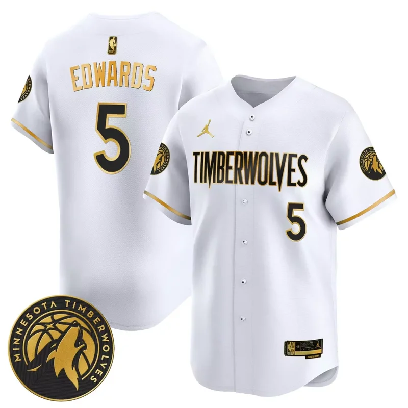 Black Gold Nickeil Alexander Walker Minnesota Timberwolves Swingman Jersey V3 All Stitched - Image 4