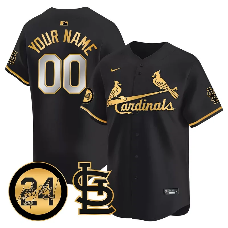 Light Blue Team st. louis cardinals armed forces day jersey all stitched - Image 3