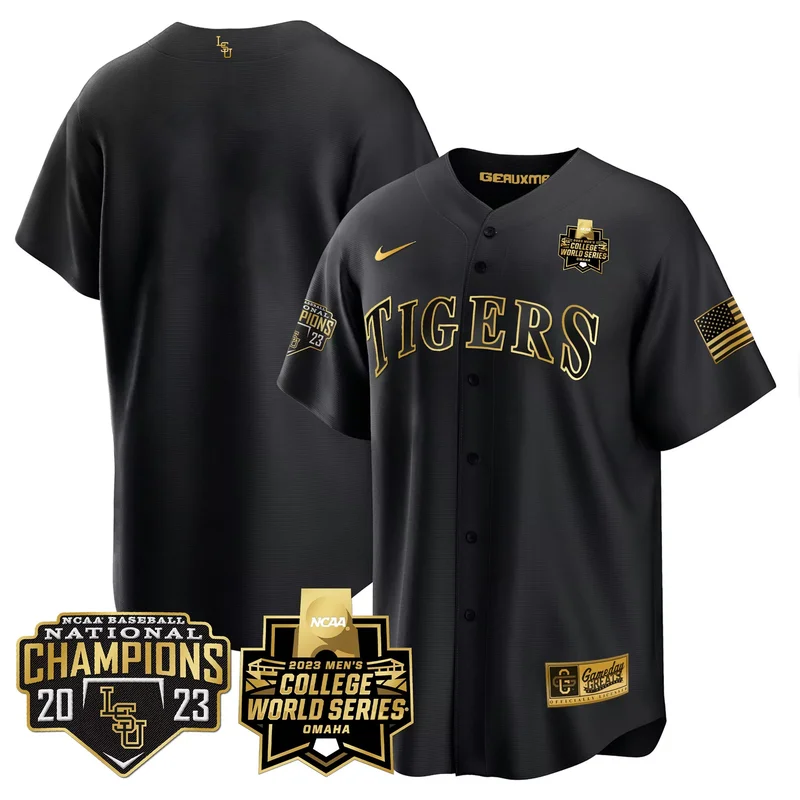Gold Tre Morgan lsu tigers 2023 national champions Gold cool jersey v2 all stitched - Image 5
