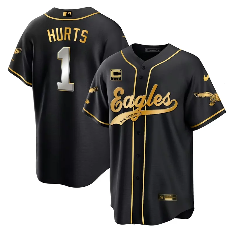 Black Gold Trim Darius Slay Jr Eagles Kelly Green Baseball Jersey All Stitched - Image 4