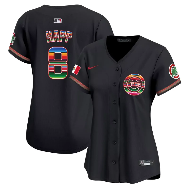 Black Ian Happ chicago cubs mexico jersey all stitched