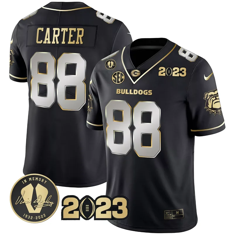 Black Devin Willock georgia bulldogs 2023 color sleeves jersey all stitched - Image 4