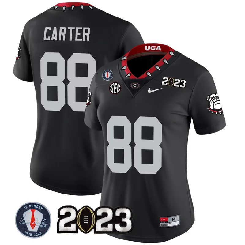 Black #1 Team georgia bulldogs 2023 jersey v4 georgia map all stitched - Image 4