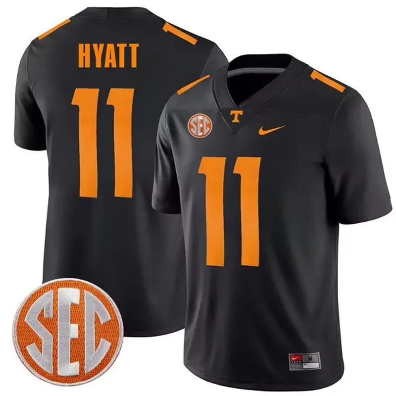 Black Jalin Hyatt tennessee volunteers college game jersey all stitched