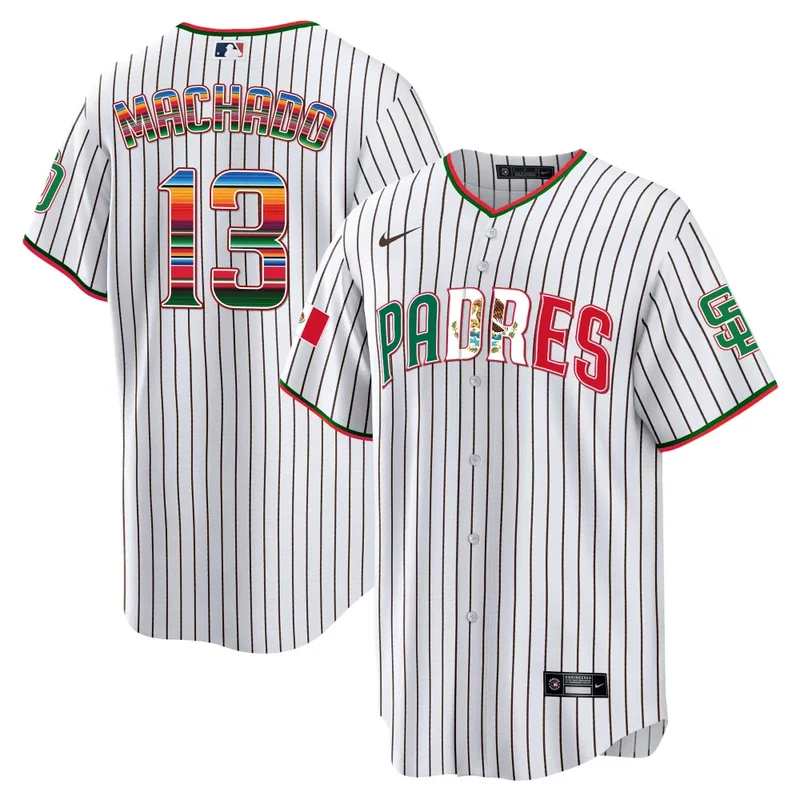 Black Joe Musgrove San Diego Padres Mexico Cool Base Limited Jersey V2 All Stitched - Image 5