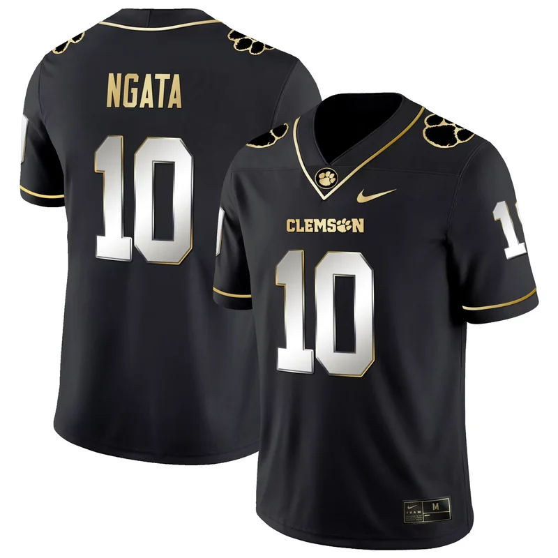 Black Joseph Ngata clemson tigers Black orange jersey all stitched