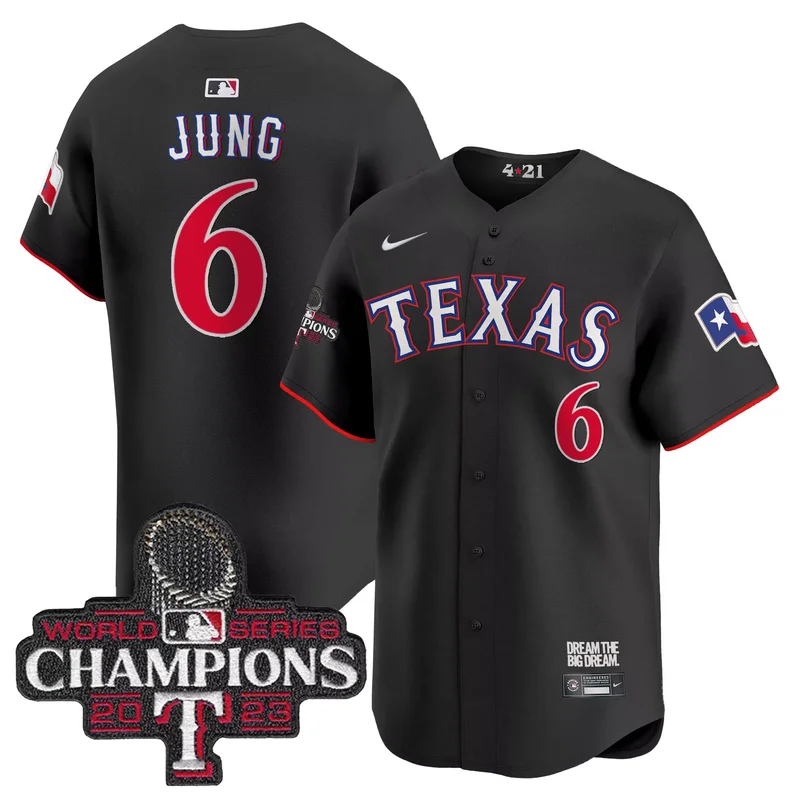 Cream Josh Jung texas rangers 2023 world series champions City connect jersey all stitched - Image 2