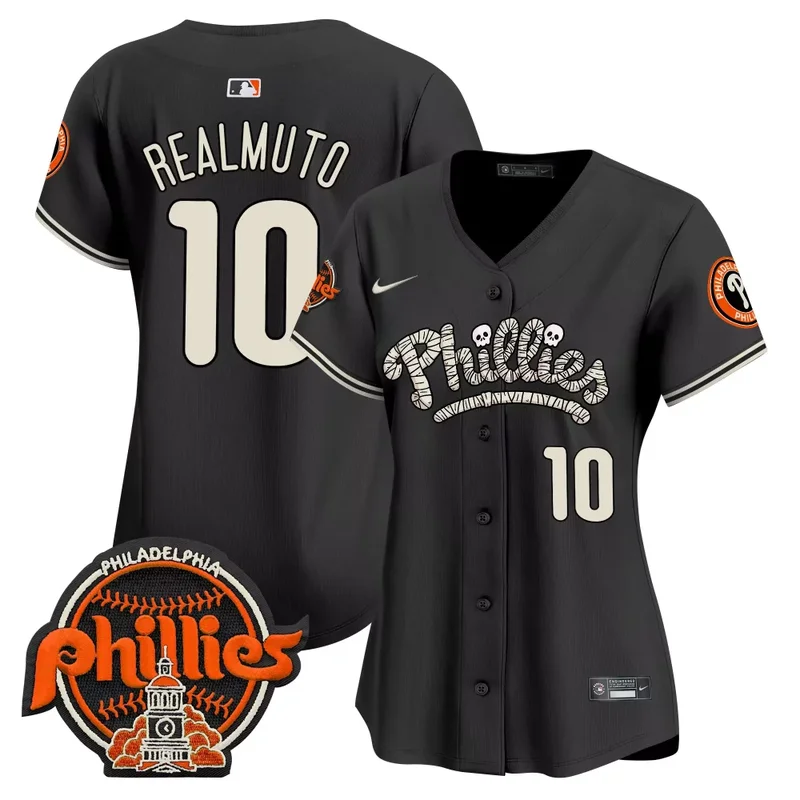 Black J T Realmuto Phillies Halloween Vapor Premier Limited Jersey All Stitched