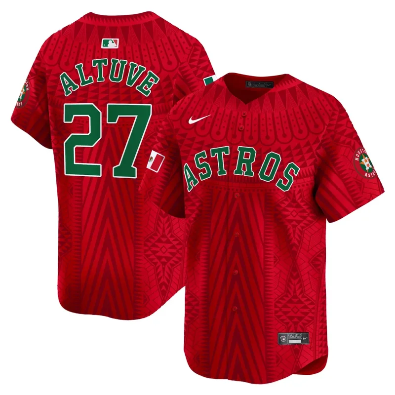 Black Justin Verlander Astros Mexico Aztec Pattern Vapor Premier Jersey Printed - Image 5