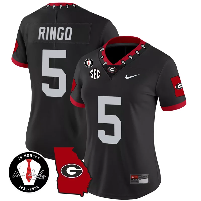 Black Carson Beck georgia bulldogs 2023 jersey v3 georgia map all stitched - Image 2
