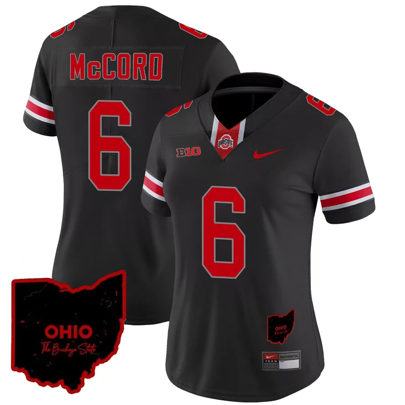 Black C J Stroud ohio state buckeyes 2023 Alternate Gold jersey stitched - Image 4