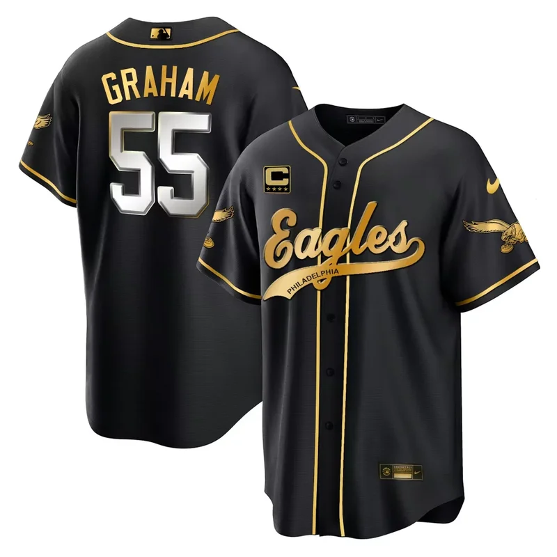 Black Limited Randall Cunningham Eagles Kelly Green Baseball Jersey All Stitched - Image 2