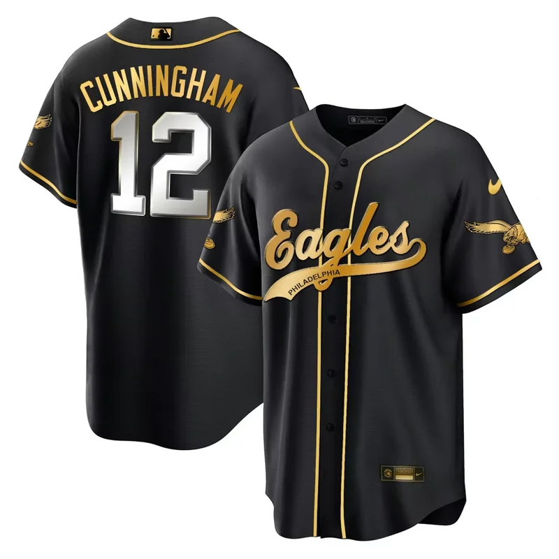 Black Limited Randall Cunningham Eagles Kelly Green Baseball Jersey All Stitched