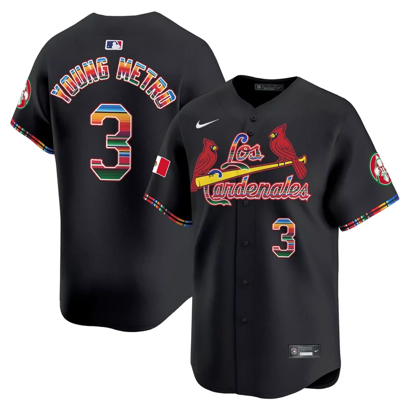 Green Metro Boomin st. louis cardinals fiesta cardenales jersey all stitched - Image 5