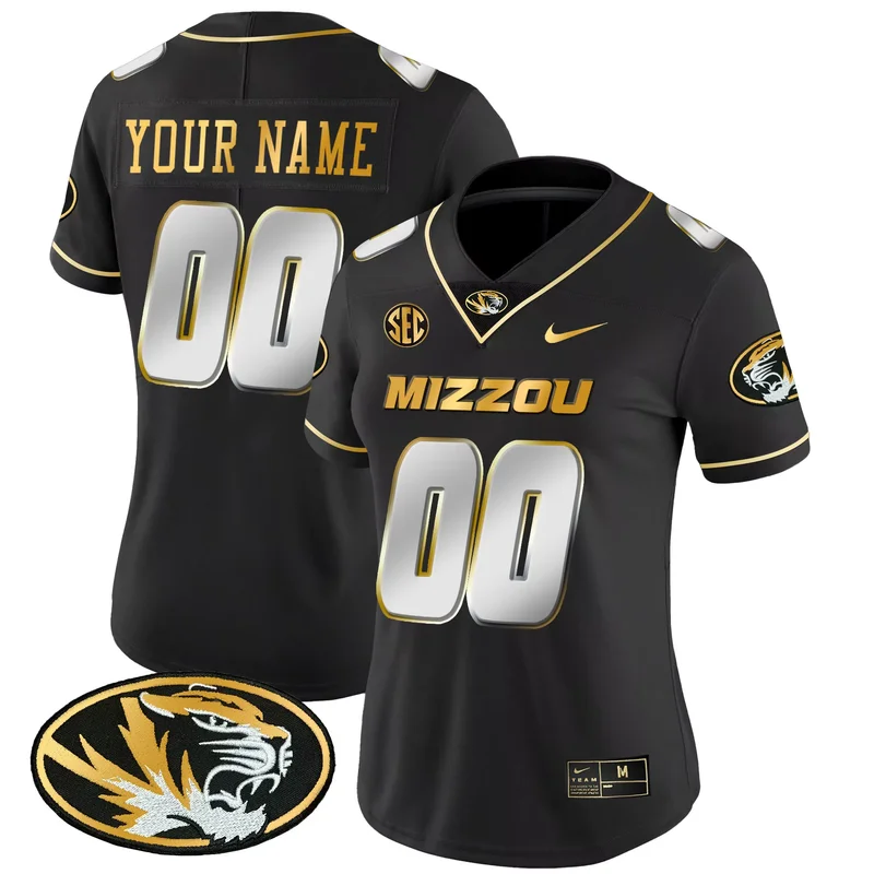 Black Alternate #1 Team missouri tigers jersey all stitched - Image 3