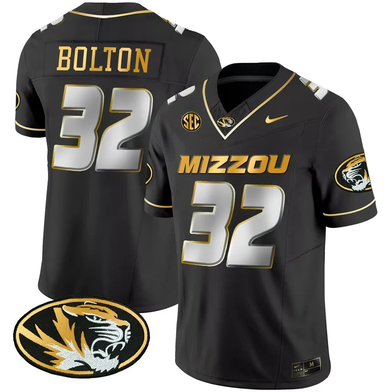 Gold Alternate #1 Team missouri tigers jersey all stitched - Image 4