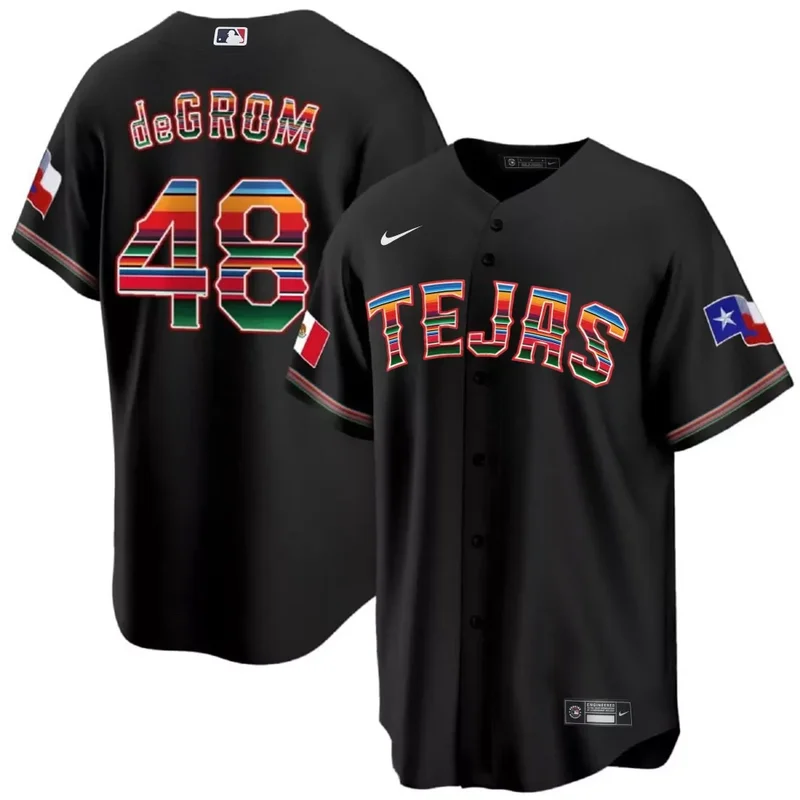 Black Nolan Ryan Texas Rangers Mexican Cool Base Jersey All Stitched - Image 2