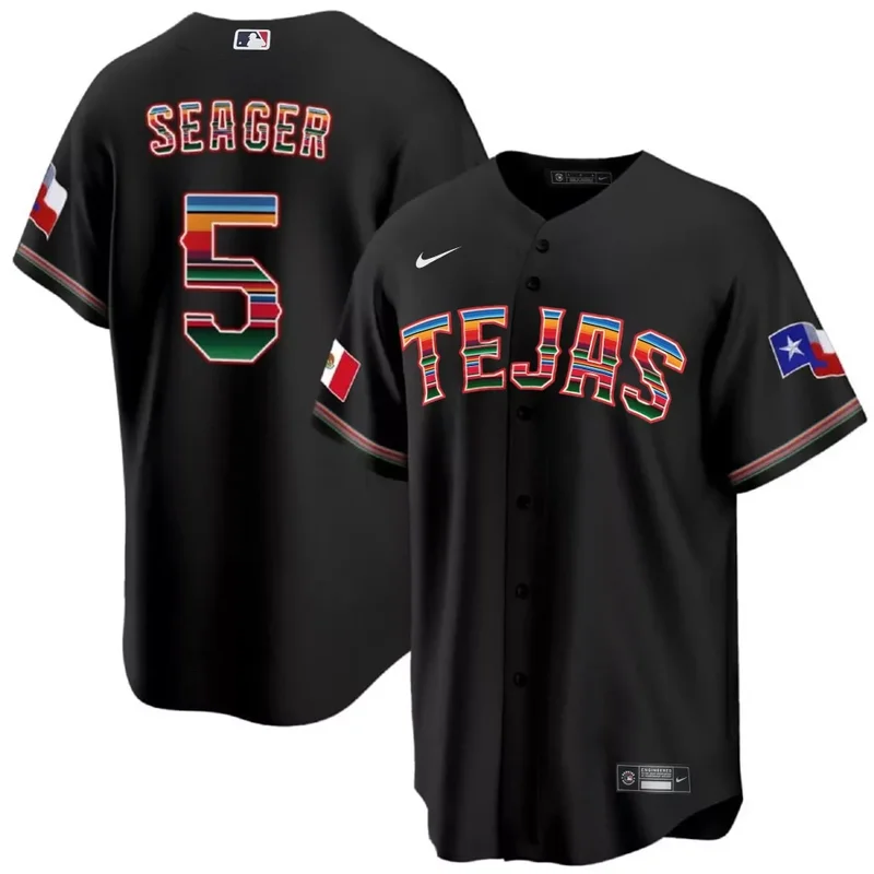 Black Nolan Ryan Texas Rangers Mexican Cool Base Jersey All Stitched - Image 4