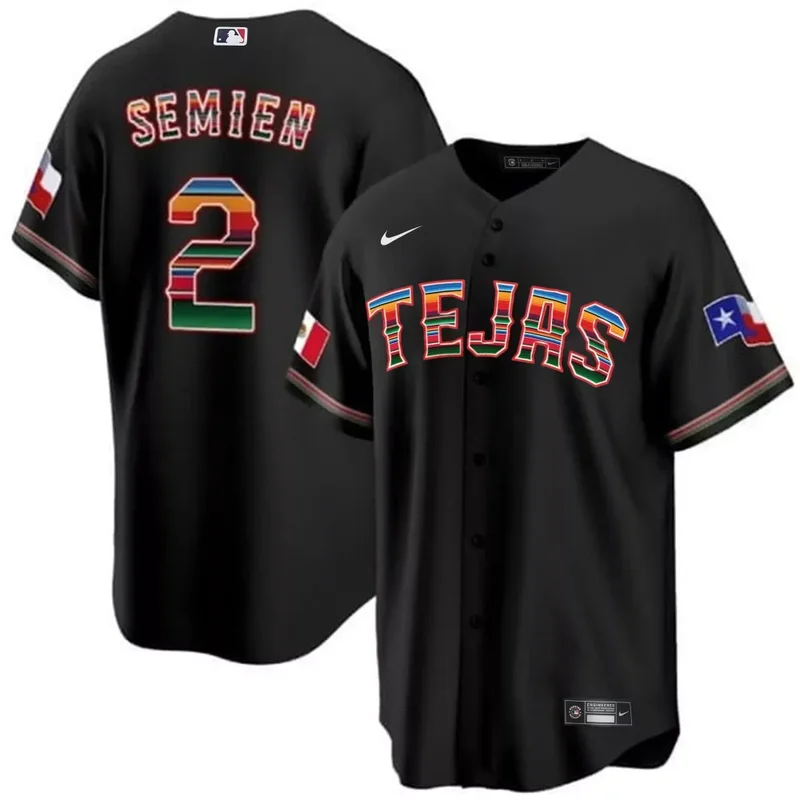 Black Nolan Ryan Texas Rangers Mexican Cool Base Jersey All Stitched - Image 5